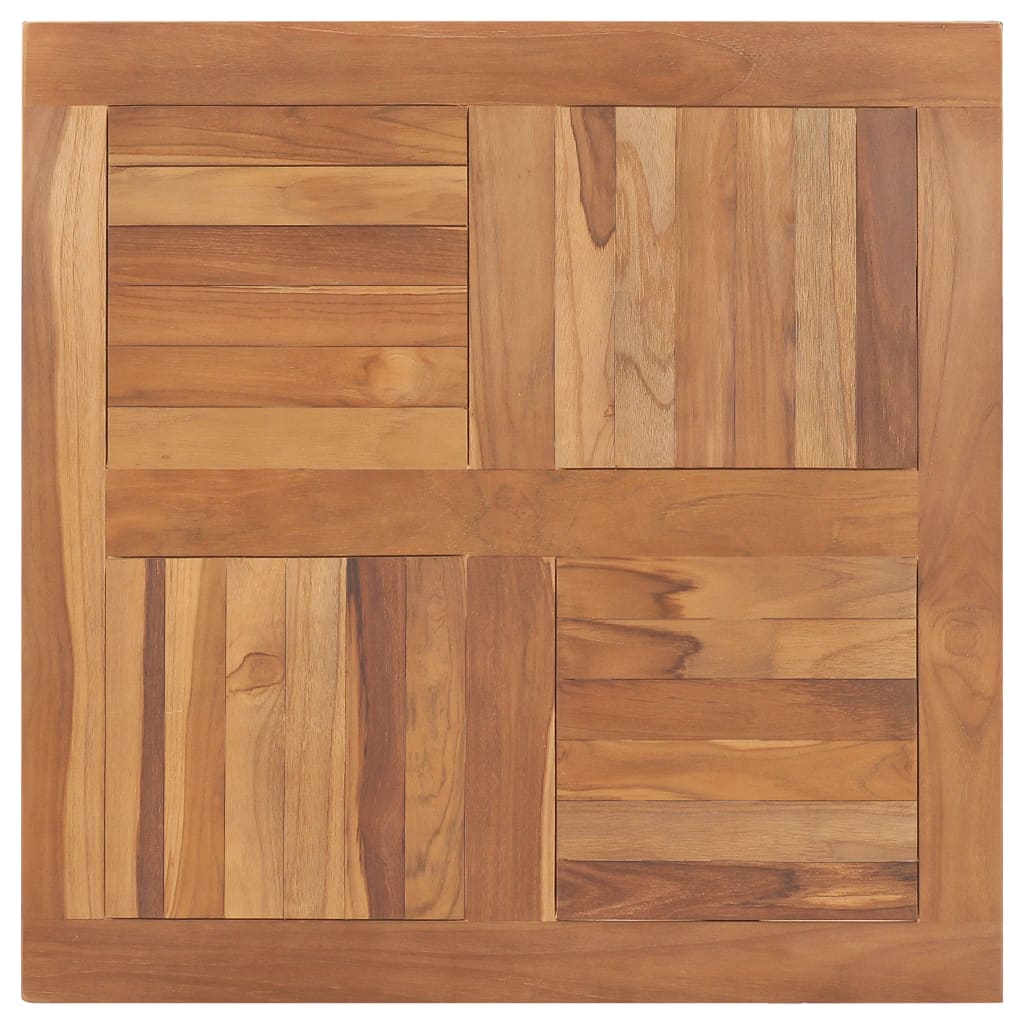 vidaXL Superficie de mesa cuadrada madera maciza de teca 80x80x2,5 cm