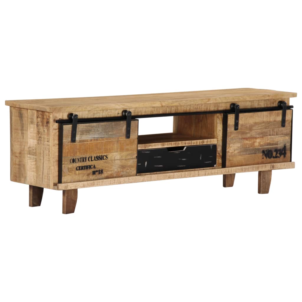 vidaXL Mueble de TV de madera maciza de mango 120x30x40 cm