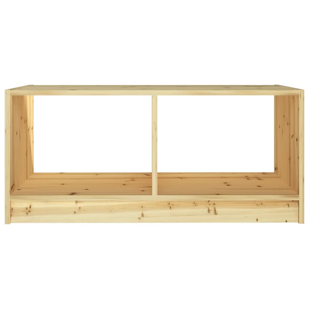 vidaXL Mesa de centro de madera maciza de abeto 75x50x33,5 cm