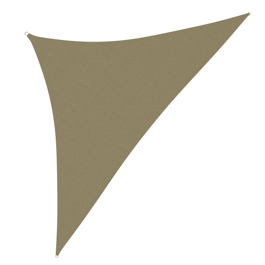 vidaXL Toldo de vela triangular de tela oxford beige 3,5x3,5x4,9 m