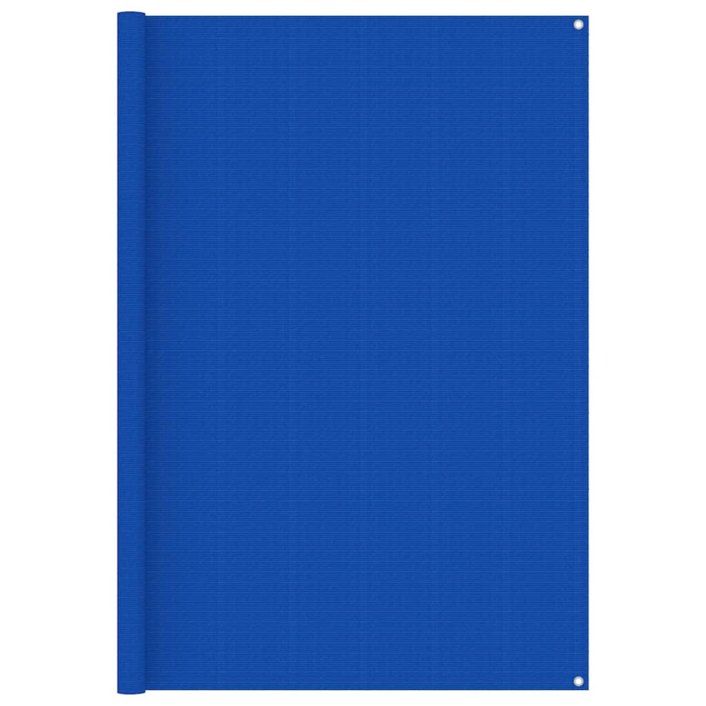 vidaXL Alfombra para tienda de campaña HDPE azul 200x400 cm