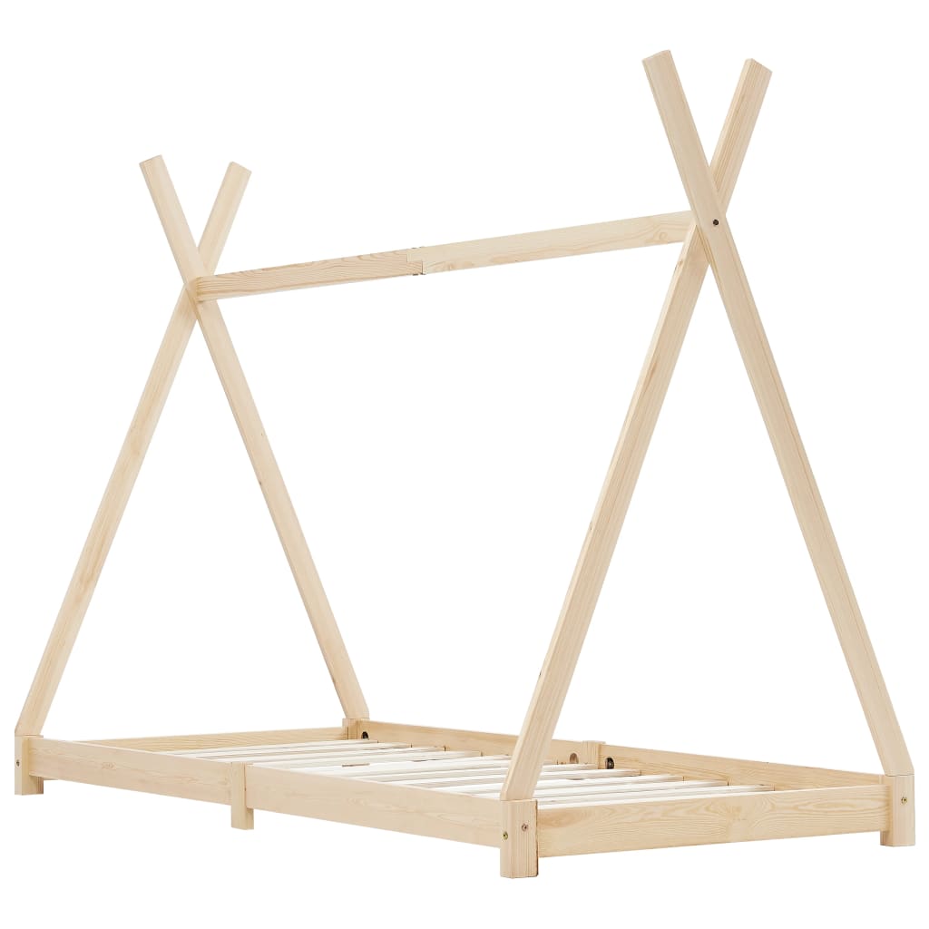 vidaXL Estructura de cama infantil de madera maciza de pino 80x160 cm