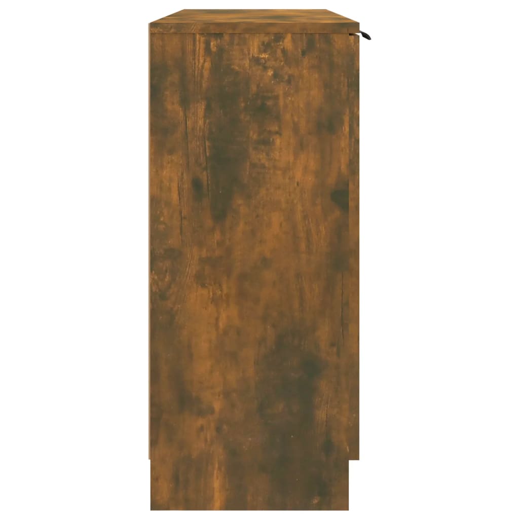 vidaXL Aparador madera contrachapada color roble ahumado 90,5x30x70 cm