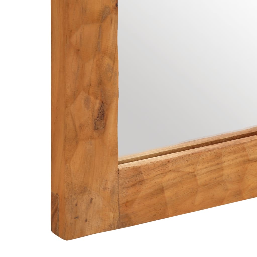 vidaXL Espejo de baño madera maciza de acacia y vidrio 50x70x2,5 cm