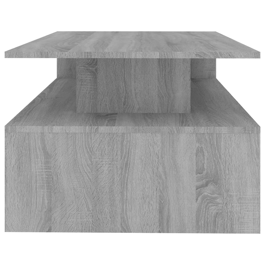 vidaXL Mesa de centro madera contrachapada gris Sonoma 90x60x42,5 cm