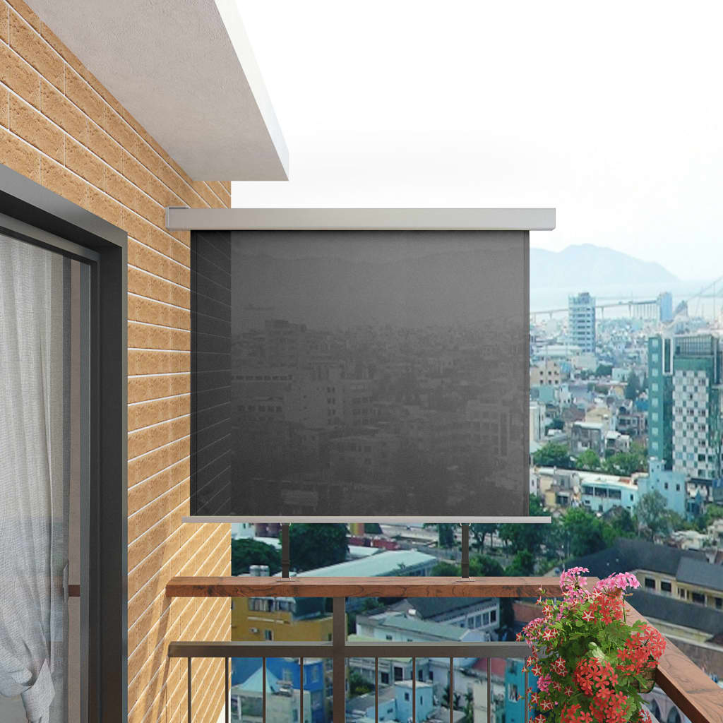 vidaXL Toldo lateral de balcón multifuncional 150x200 cm gris