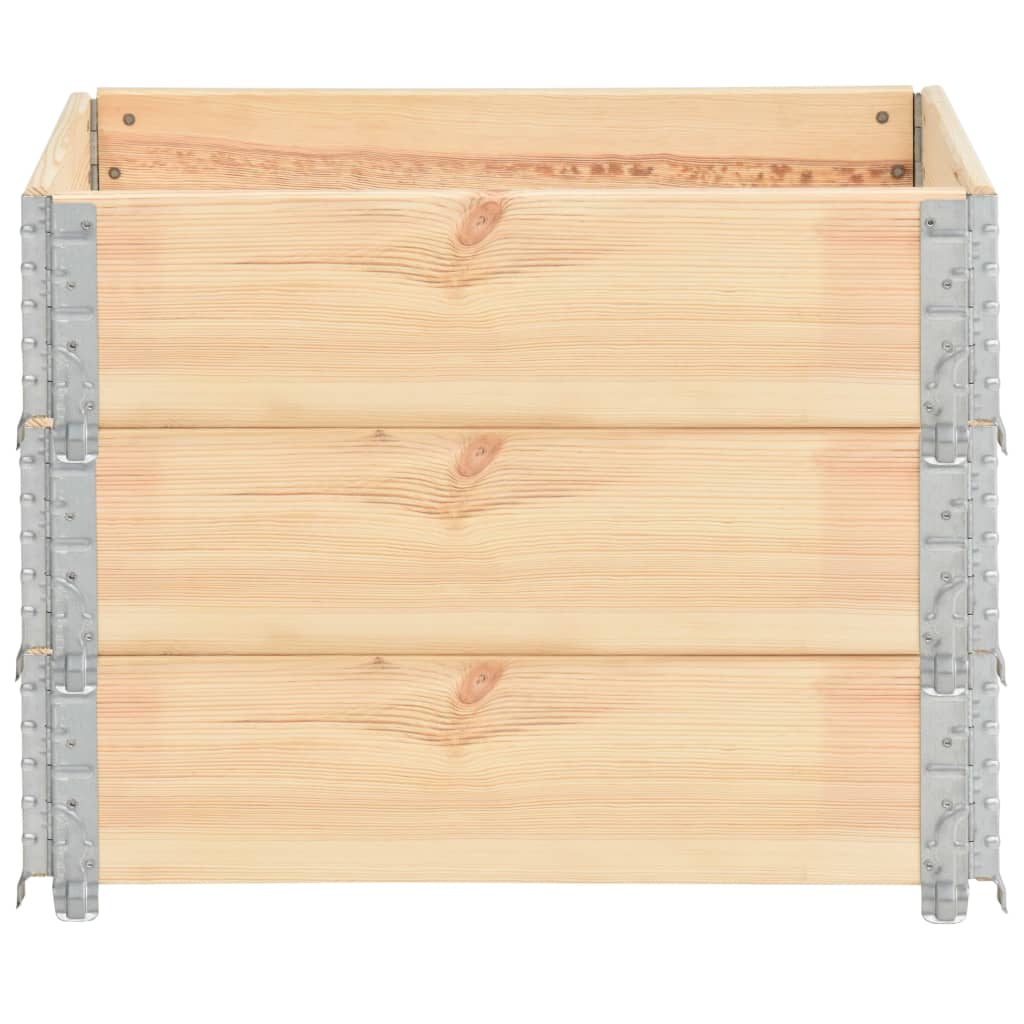 vidaXL Arriates de madera maciza de pino 3 unidades 60x80 cm