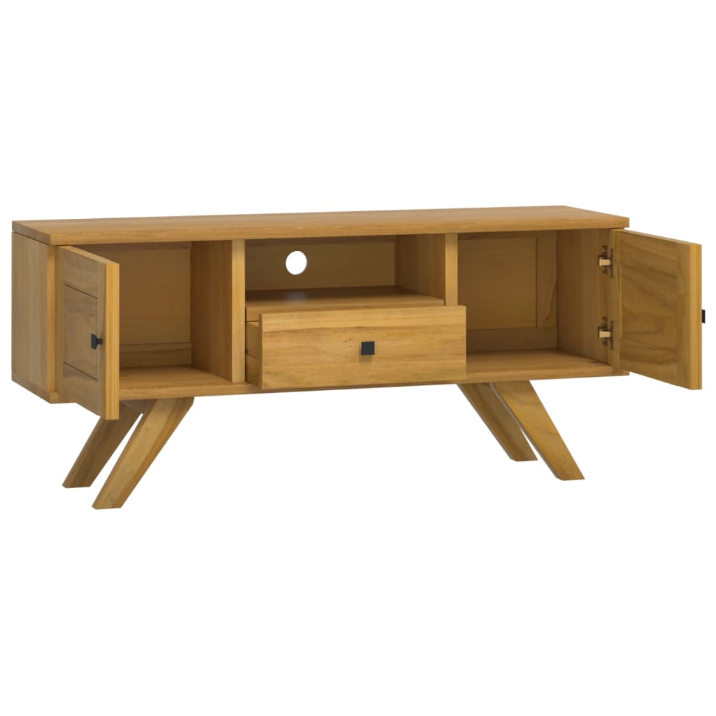 vidaXL Mueble de TV madera maciza de teca 110x30x50 cm