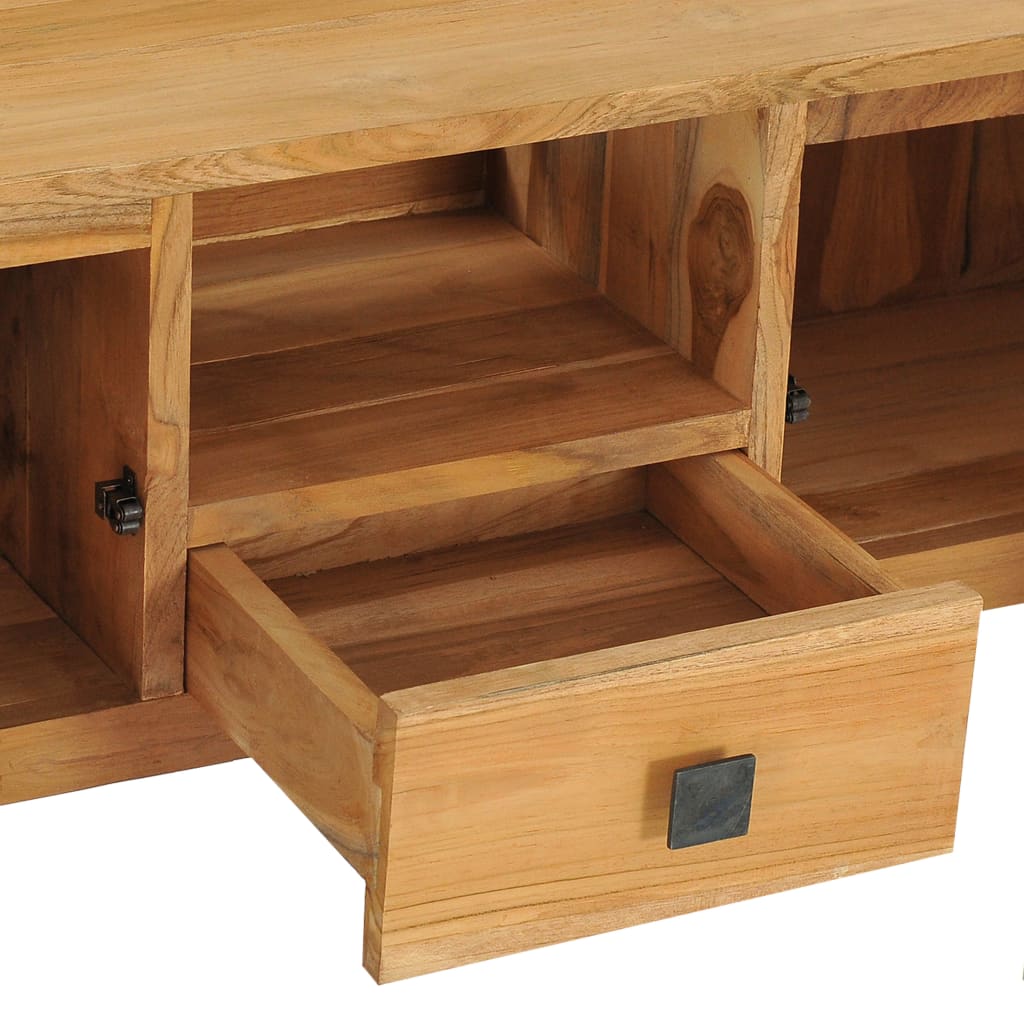 vidaXL Mesa consola de madera maciza de teca 120x35x75 cm