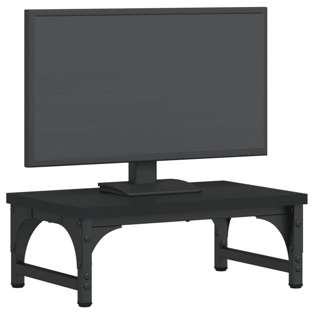 vidaXL Soporte para pantalla madera de ingeniería negro 37x23x14 cm