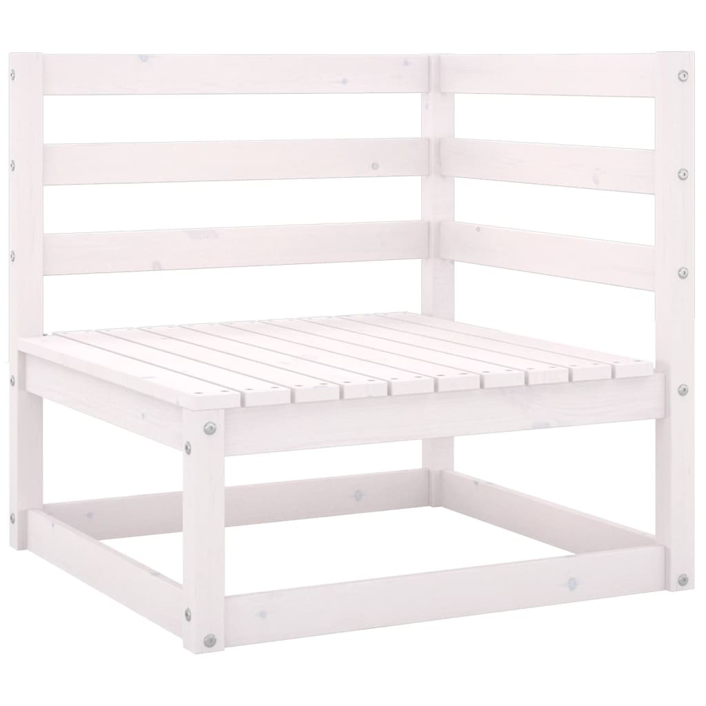 vidaXL Set de muebles de jardín 6 piezas blanco madera maciza de pino