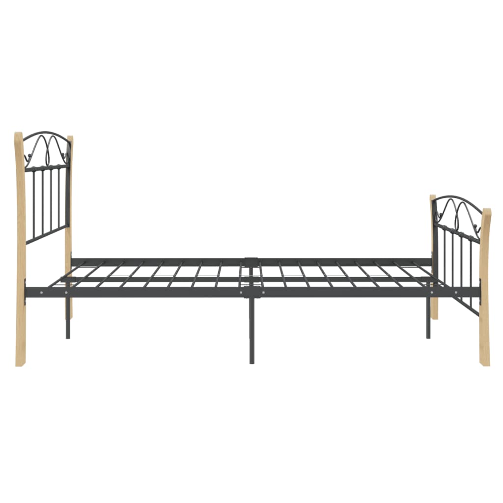 vidaXL Estructura de cama de metal negra 120x200 cm