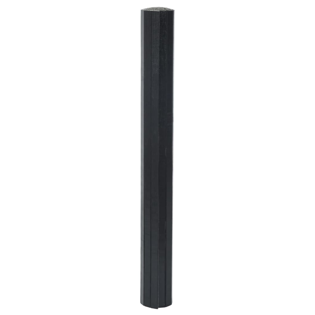 vidaXL Alfombra rectangular bambú negro 70x100 cm