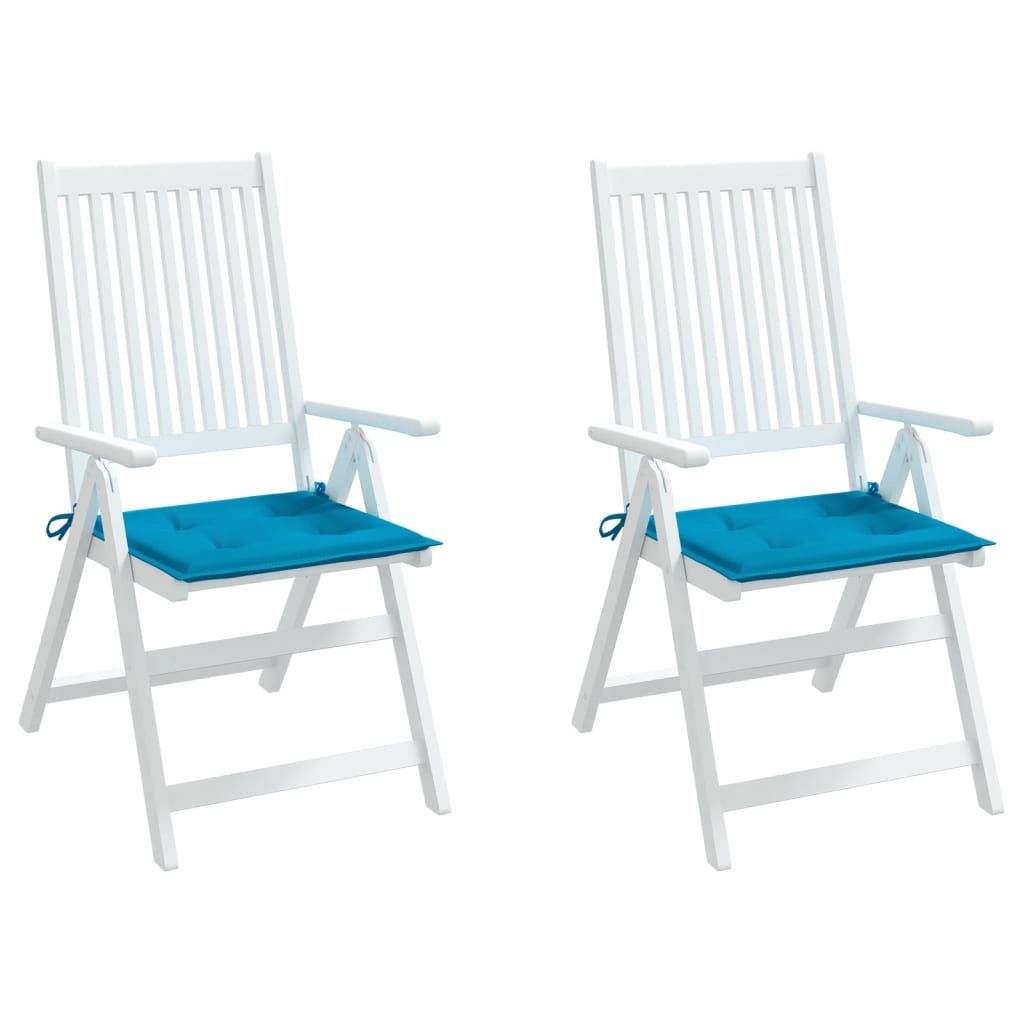vidaXL Cojines de silla de jardín 2 uds tela Oxford azul 40x40x3 cm