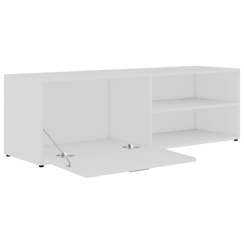 vidaXL Mueble para TV madera contrachapada blanco 120x34x37 cm