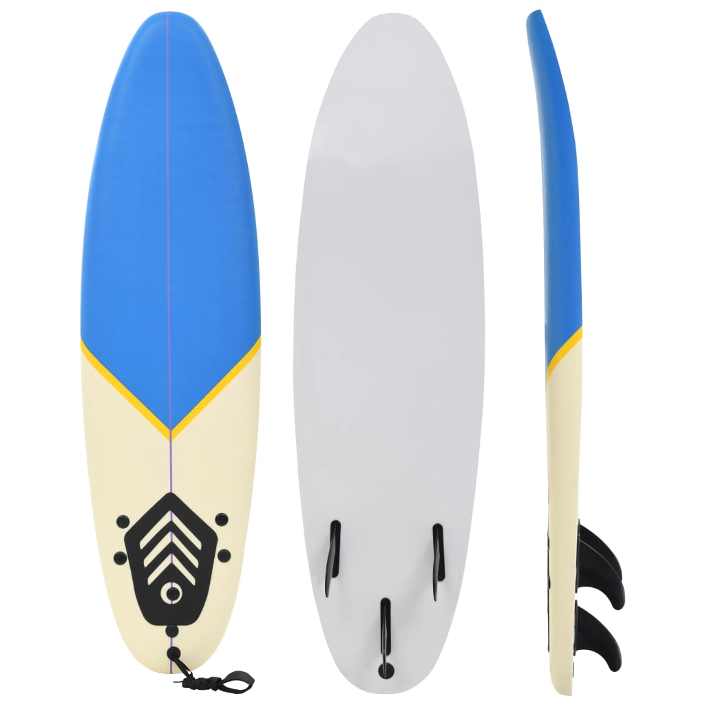 vidaXL Tabla de surf azul y crema 170 cm