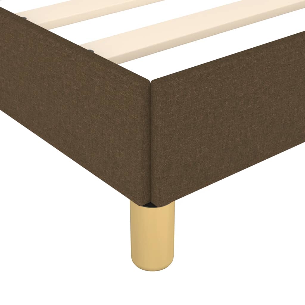 vidaXL Estructura de cama con cabecero de tela marrón 100x200 cm