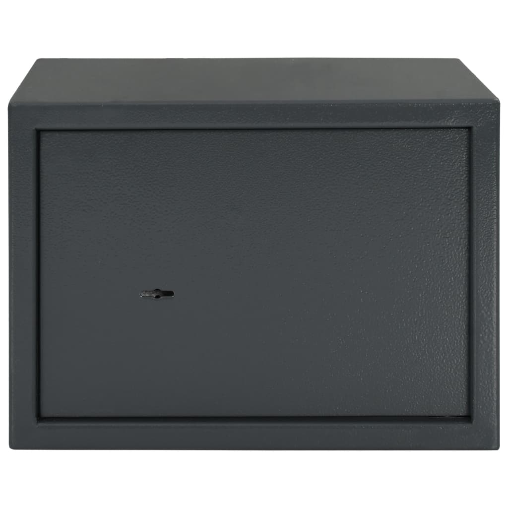 vidaXL Caja fuerte mecánica de acero gris oscuro 35x25x25 cm