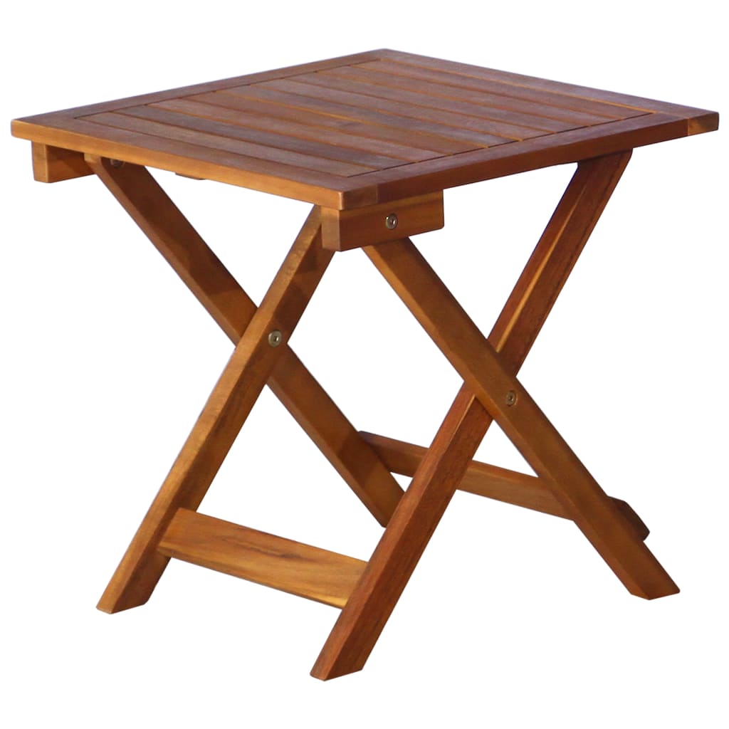 vidaXL Tumbona de jardín con mesa y cojín madera maciza de acacia