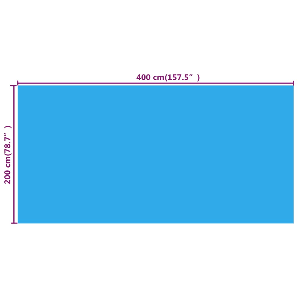 vidaXL Cubierta de piscina PE azul 400x200 cm