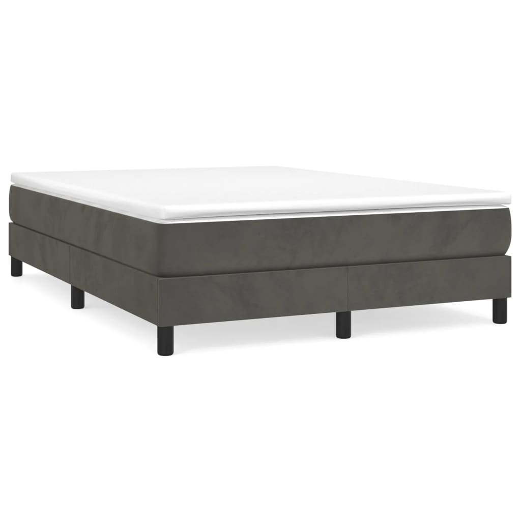 vidaXL Estructura de cama de terciopelo gris oscuro 140x190 cm