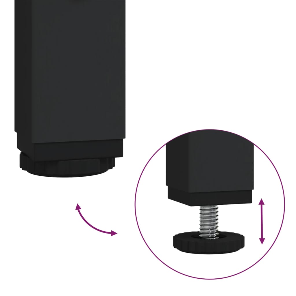 vidaXL Mesa consola con estantes negro 100x35x75 cm