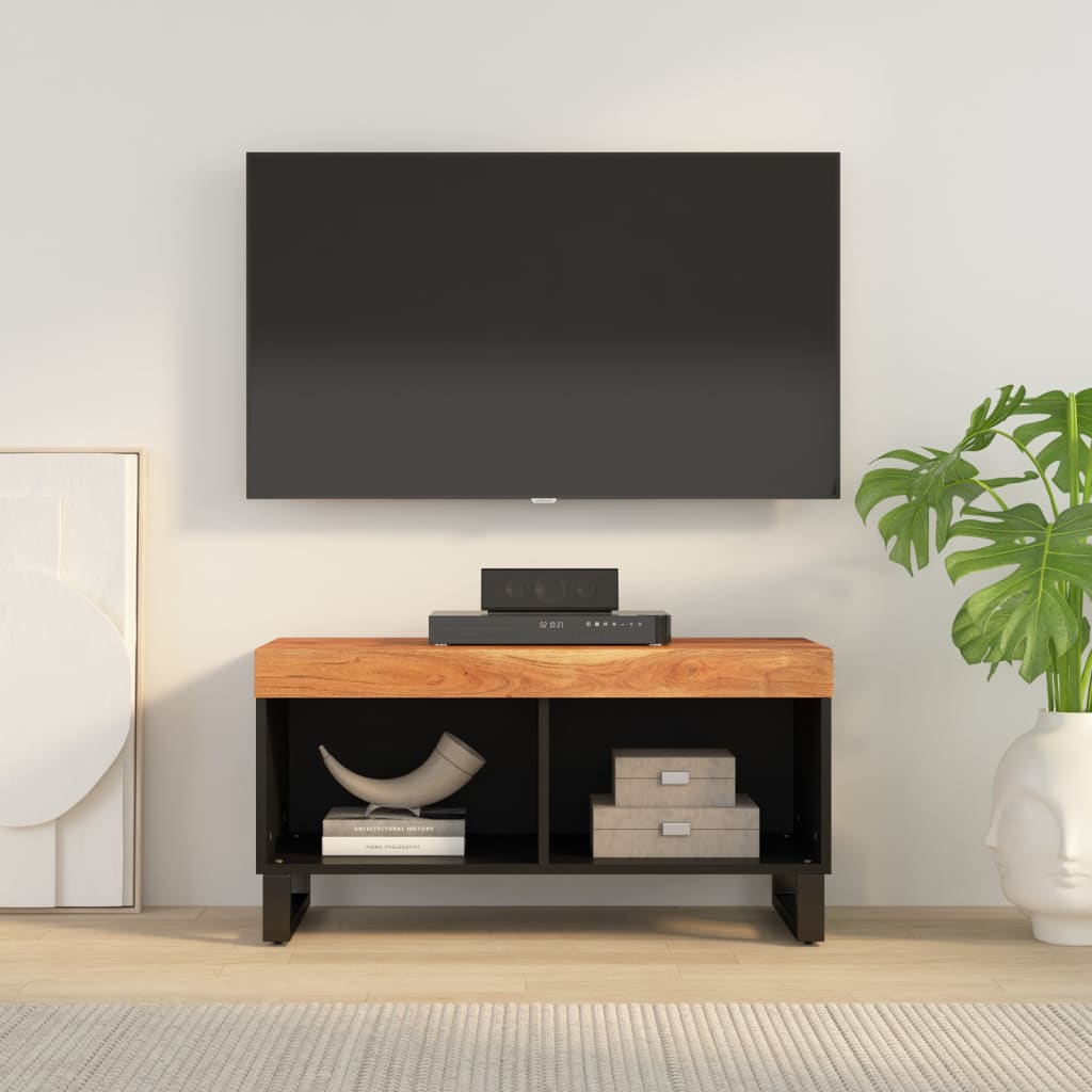 vidaXL Mueble de TV madera maciza de acacia 85x33x43,5 cm