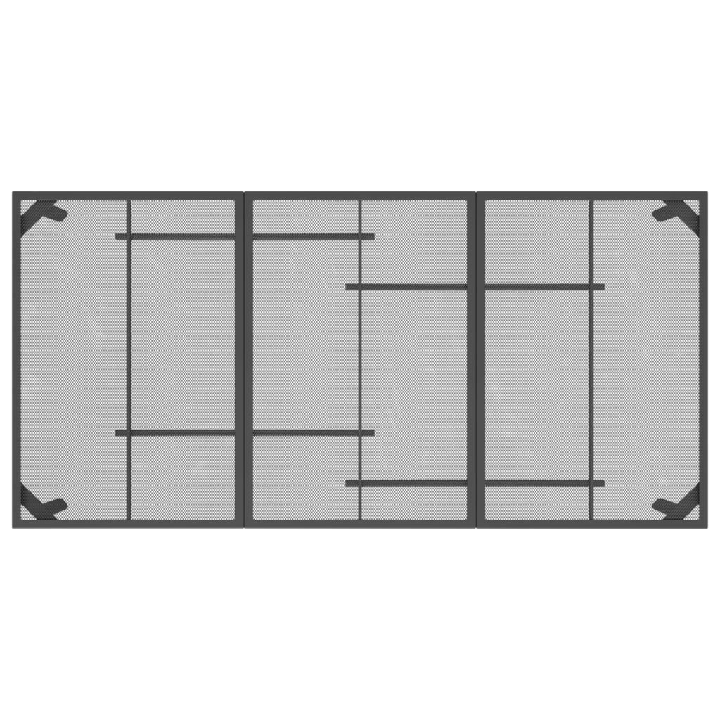 vidaXL Mesa de jardín malla de acero gris antracita 165x80x72 cm