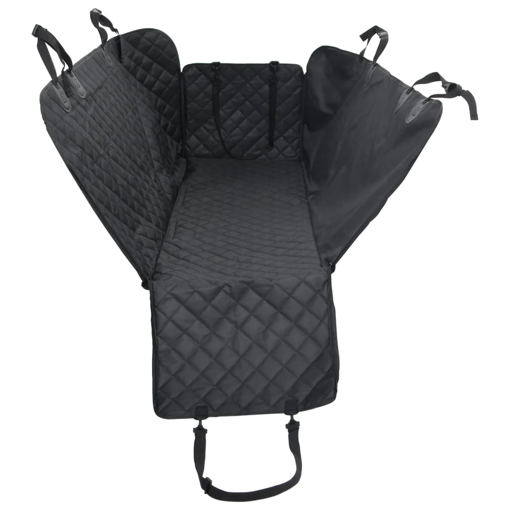 vidaXL Funda para asiento de coche para perros negro 137x46x50 cm