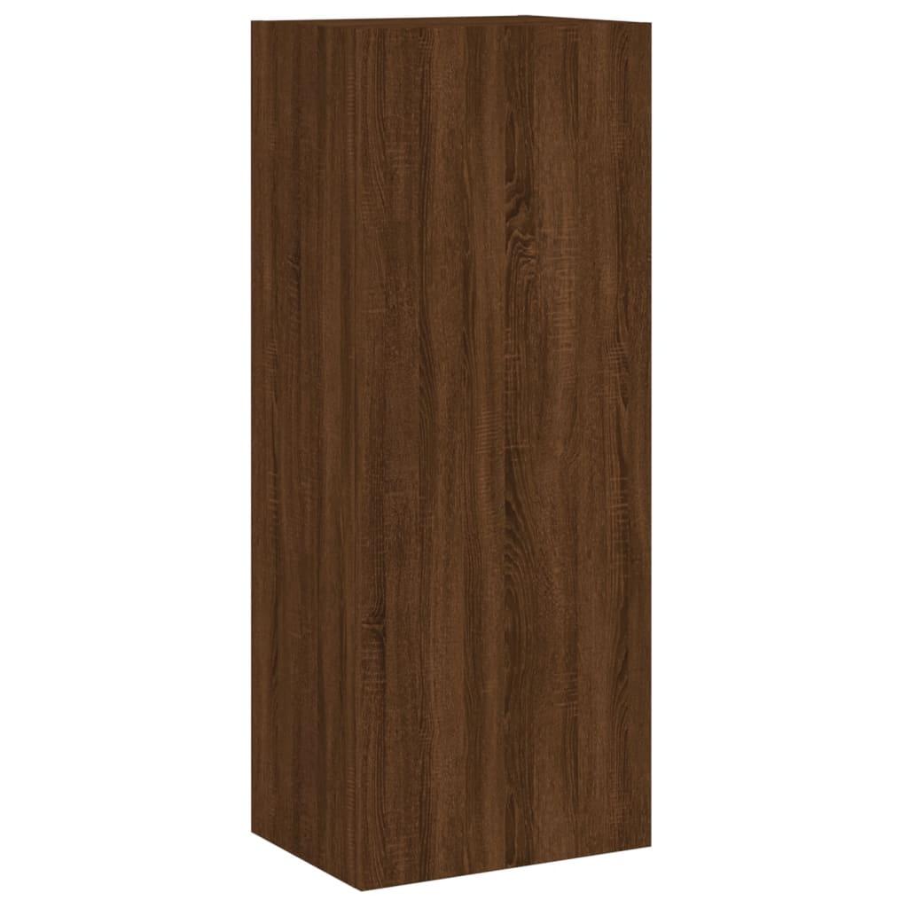 vidaXL Muebles de TV de pared 4 pzas madera de ingeniería marrón roble