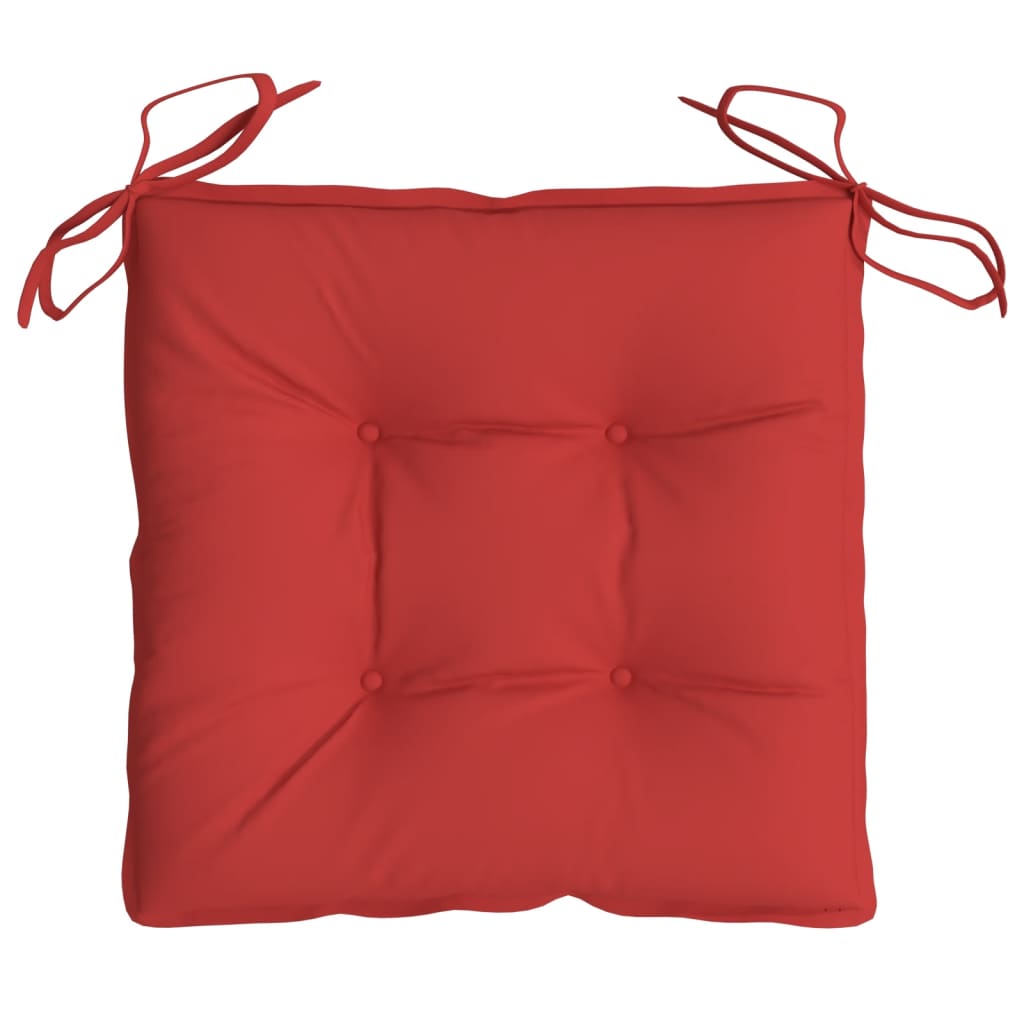 vidaXL Cojines de silla de jardín 4 uds tela Oxford rojo 50x50x7 cm