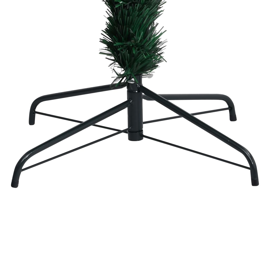 vidaXL Árbol de Navidad artificial y soporte verde fibra óptica 180 cm
