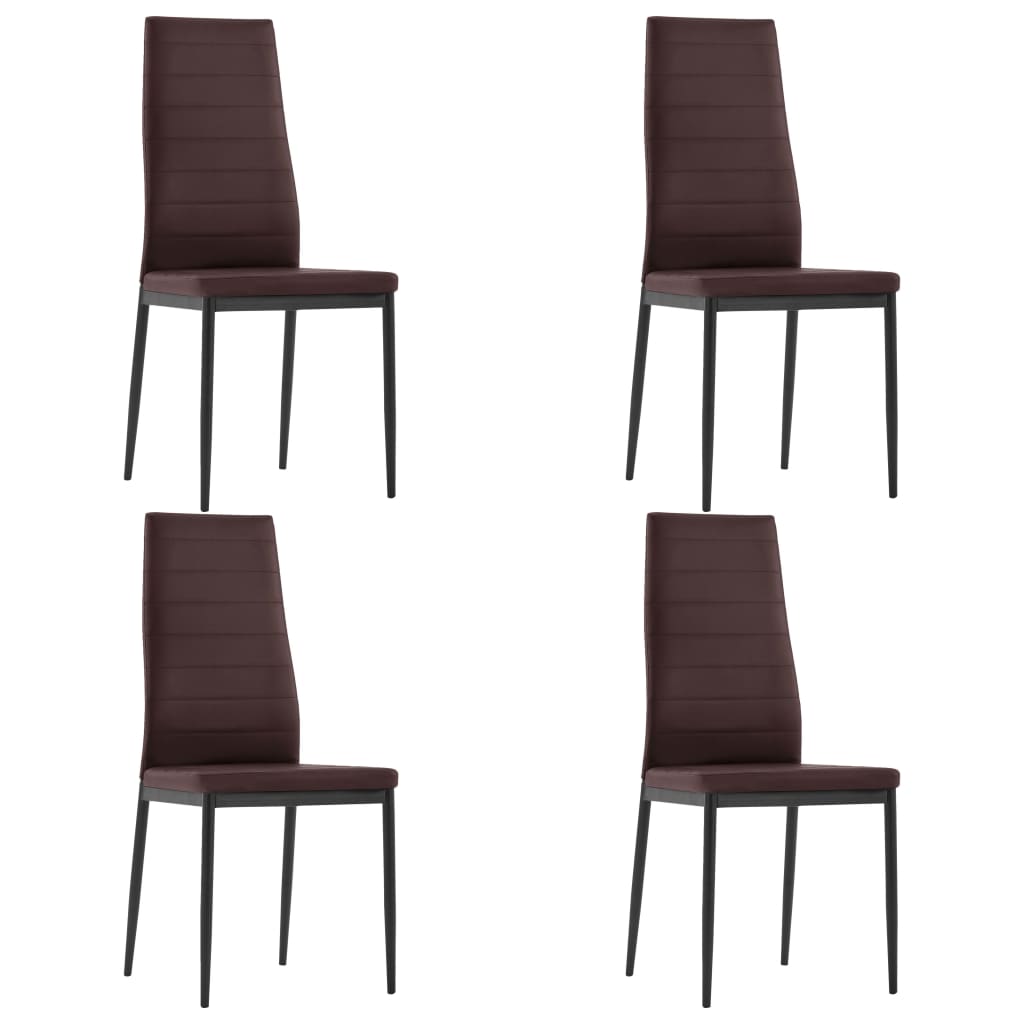 vidaXL Conjunto de mesa y sillas de comedor 5 piezas marrón