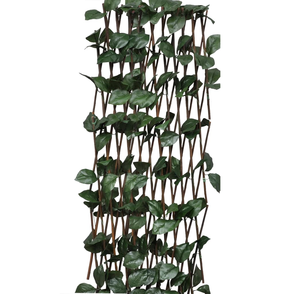 vidaXL Vallas enrejadas de sauce 5 uds hojas artificiales 180x30 cm