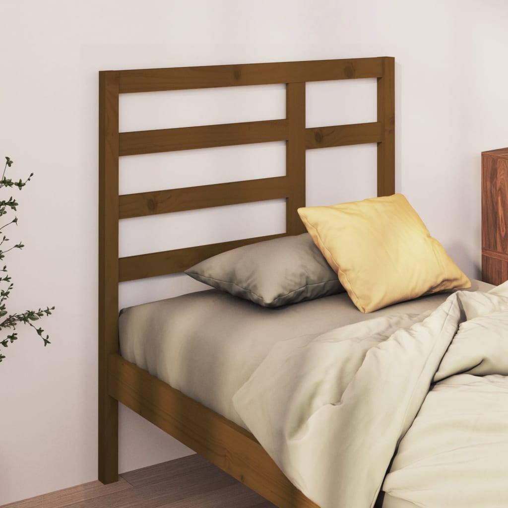 vidaXL Cabecero de cama madera maciza de pino marrón miel 81x4x104 cm