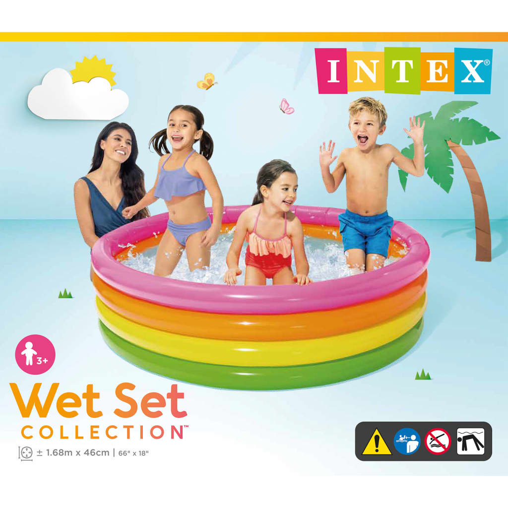 Intex Piscina inflable Sunset 4 anillos 168x46 cm