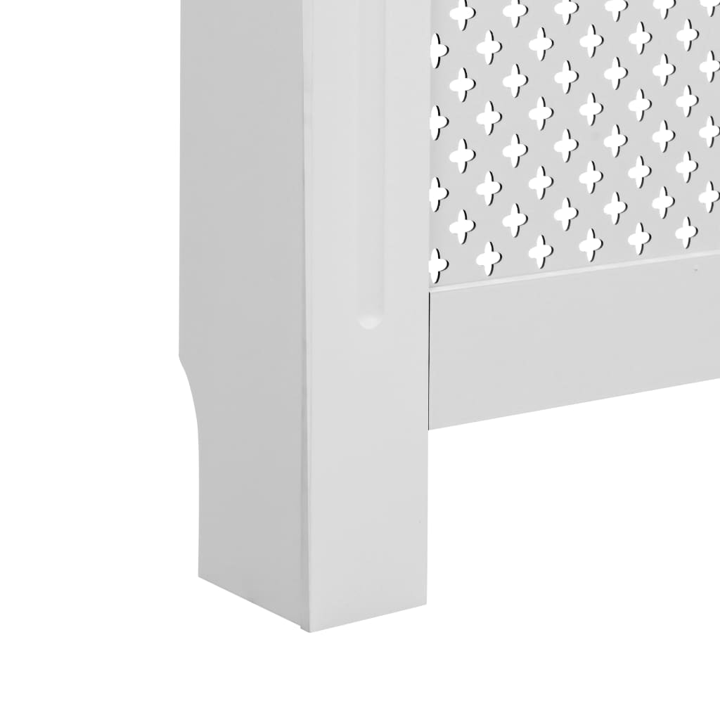 vidaXL Cubierta para radiador MDF blanco 112x19x81,5 cm