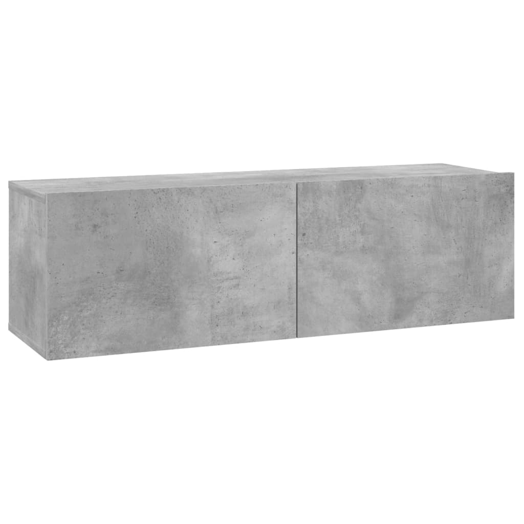 vidaXL Mueble para TV madera contrachapada gris hormigón 100x30x30 cm