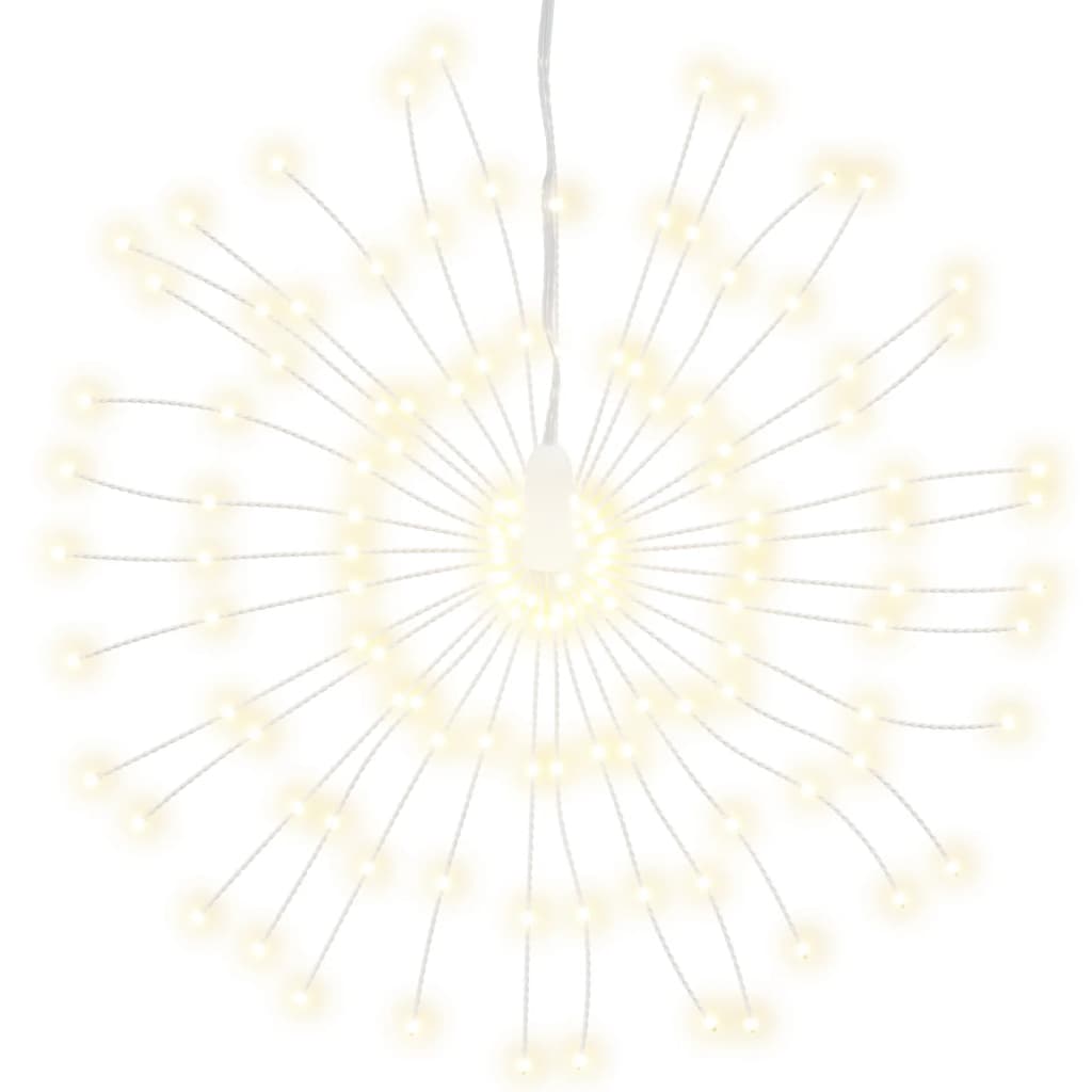 vidaXL Luces de Navidad de estrellas 4 uds 140 LED blanco cálido 17 cm