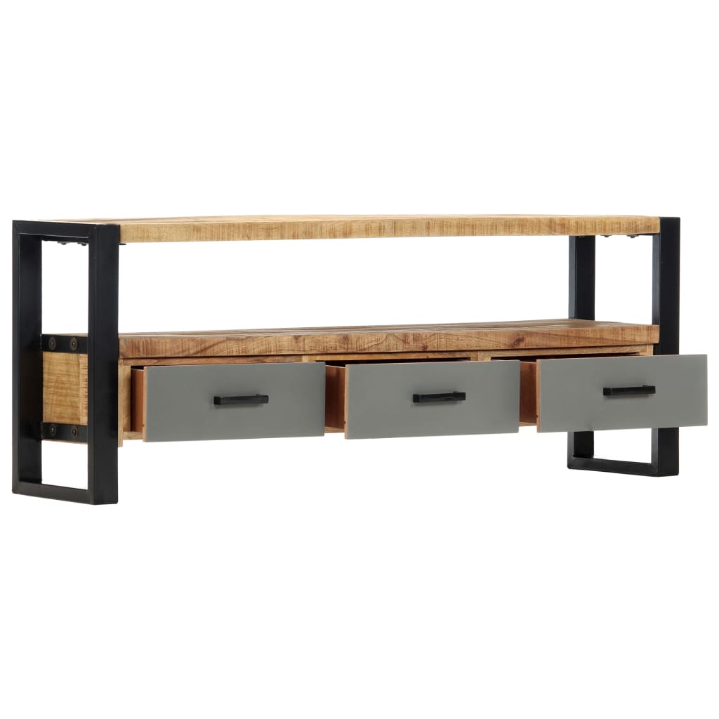 vidaXL Mueble para TV de madera maciza de mango 130x30x50 cm