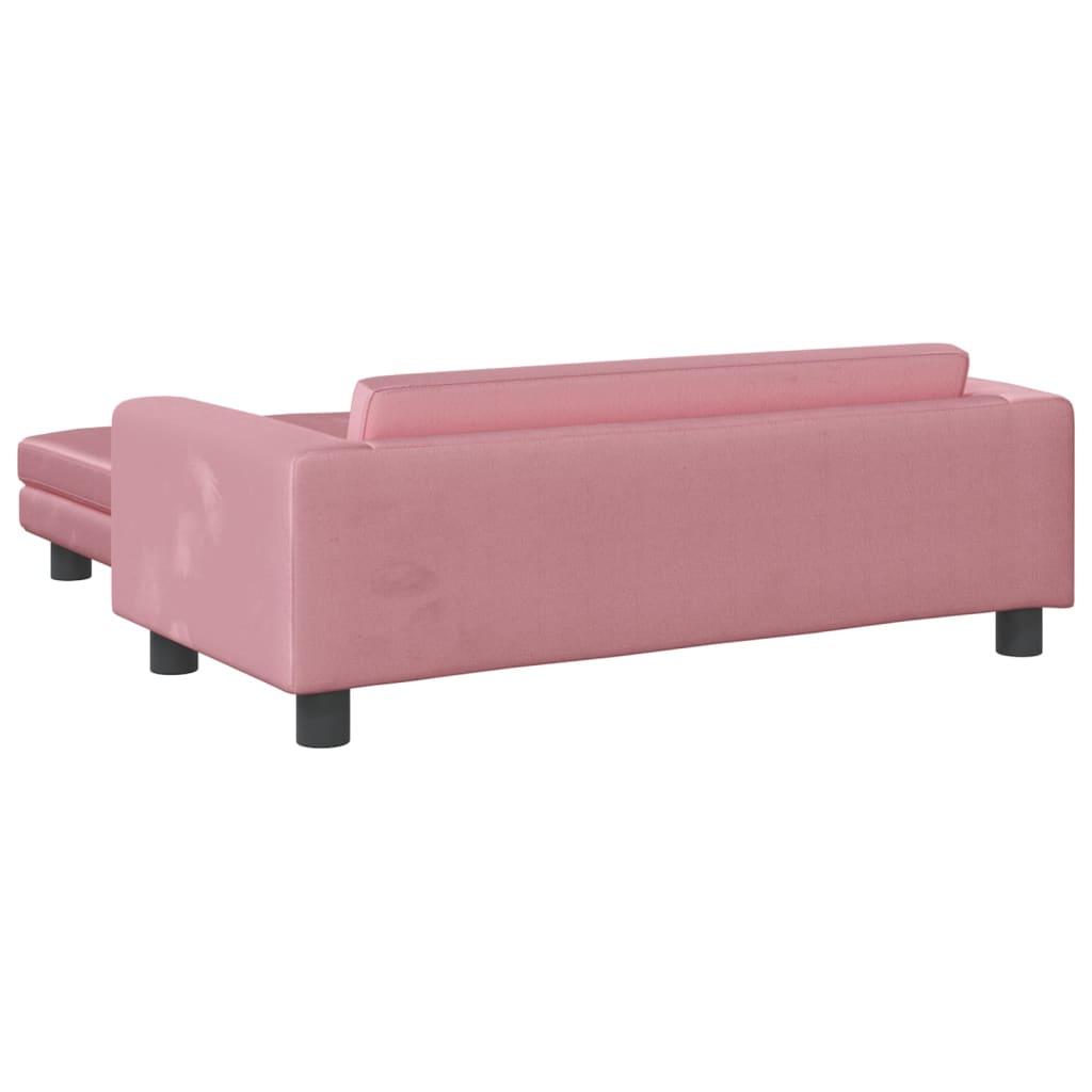 vidaXL Cama para perros con extensión terciopelo rosa 100x50x30 cm