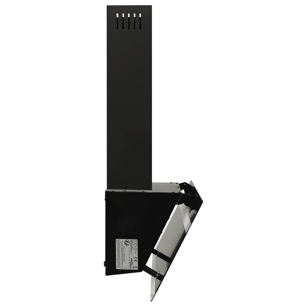 vidaXL Campana extractora pared acero y vidrio templado negro 60 cm