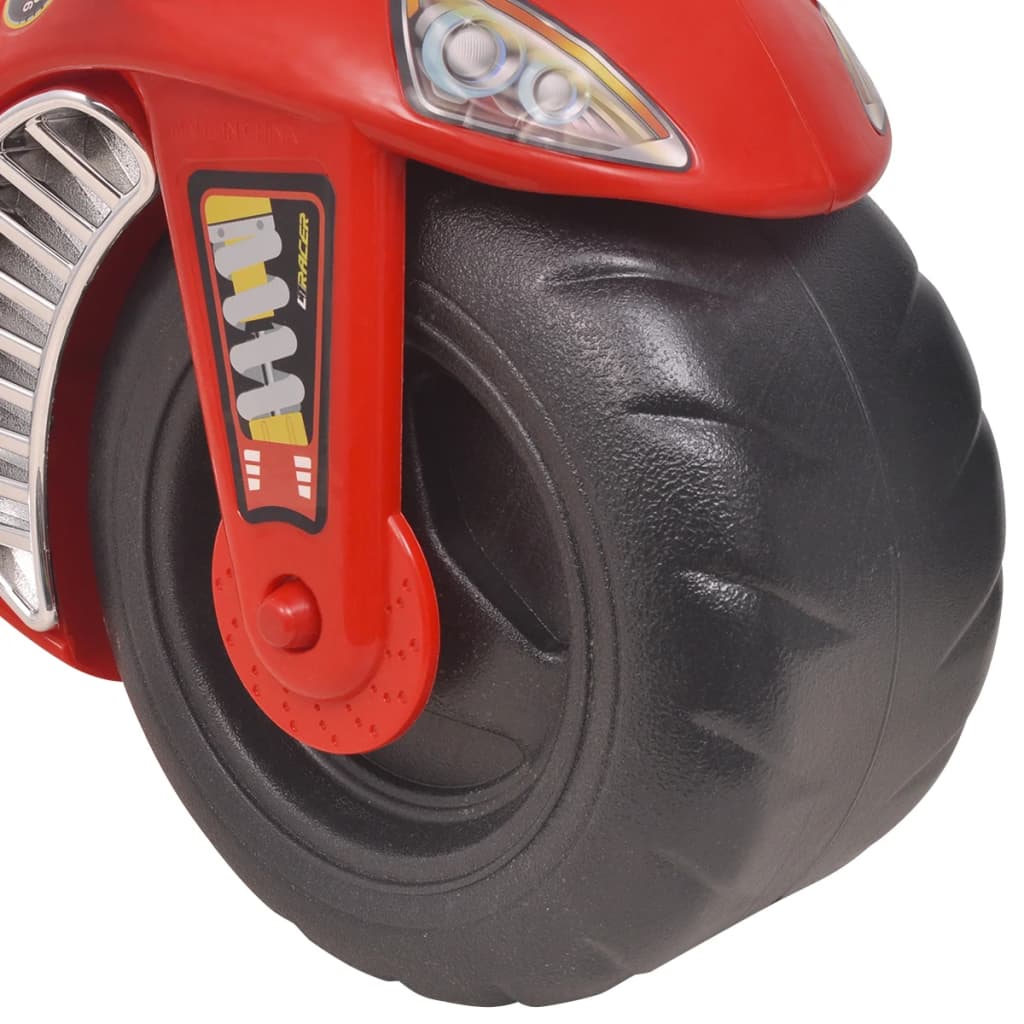 vidaXL correpasillos motocicleta de plástico de color rojo