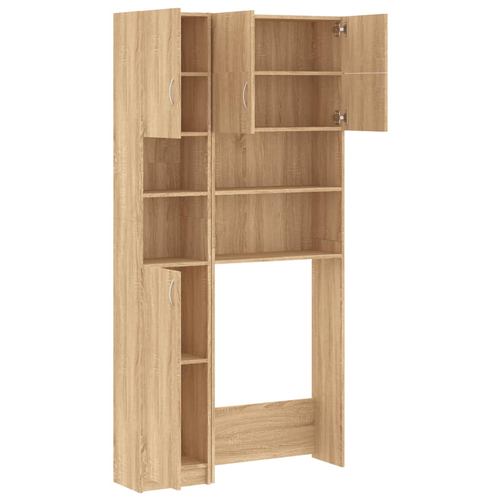 vidaXL Mueble para lavadora madera de ingeniería roble Sonoma