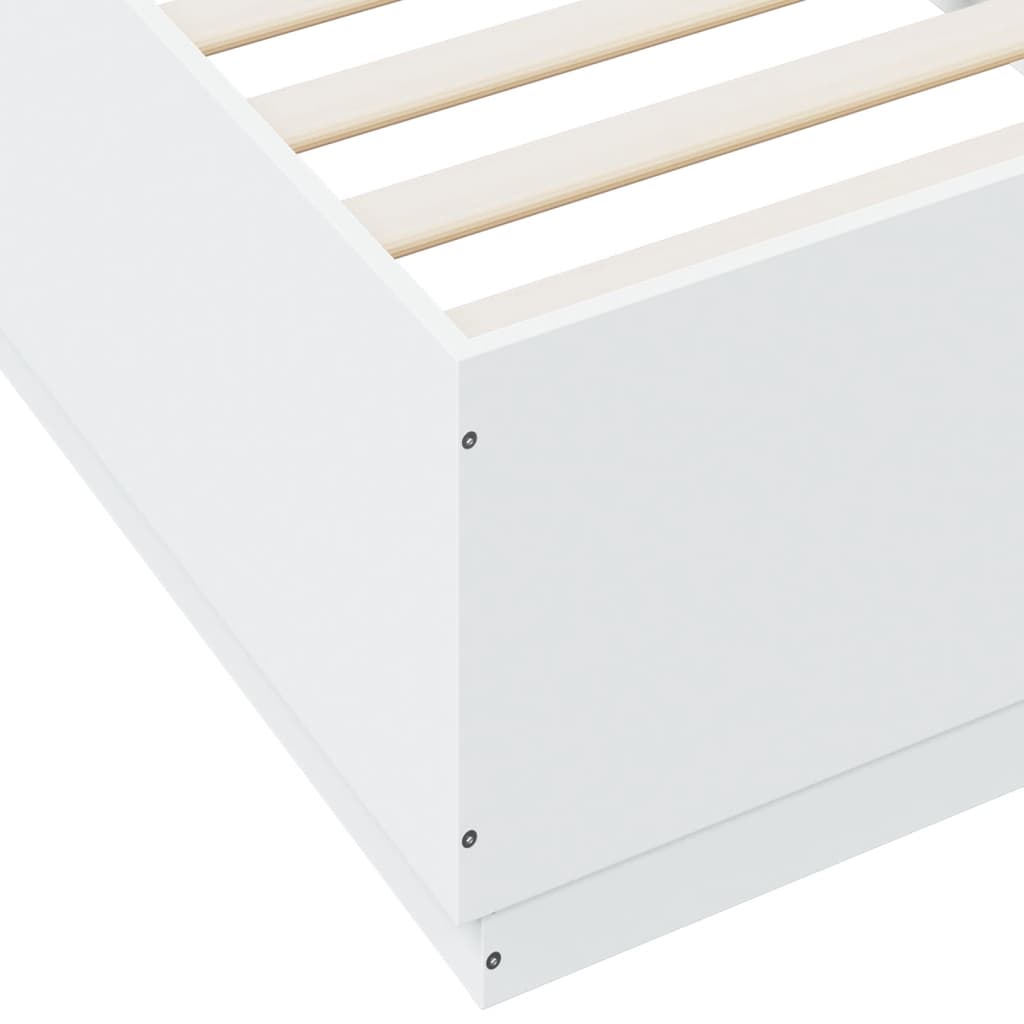 vidaXL Estructura de cama madera de ingeniería blanca 90x200 cm