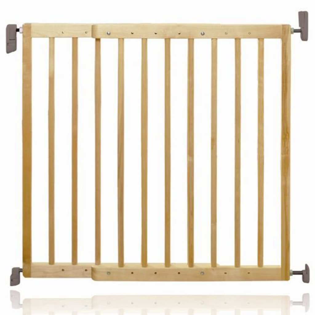 Mac Lean Barrera de seguridad para bebés madera natural 64-100 cm