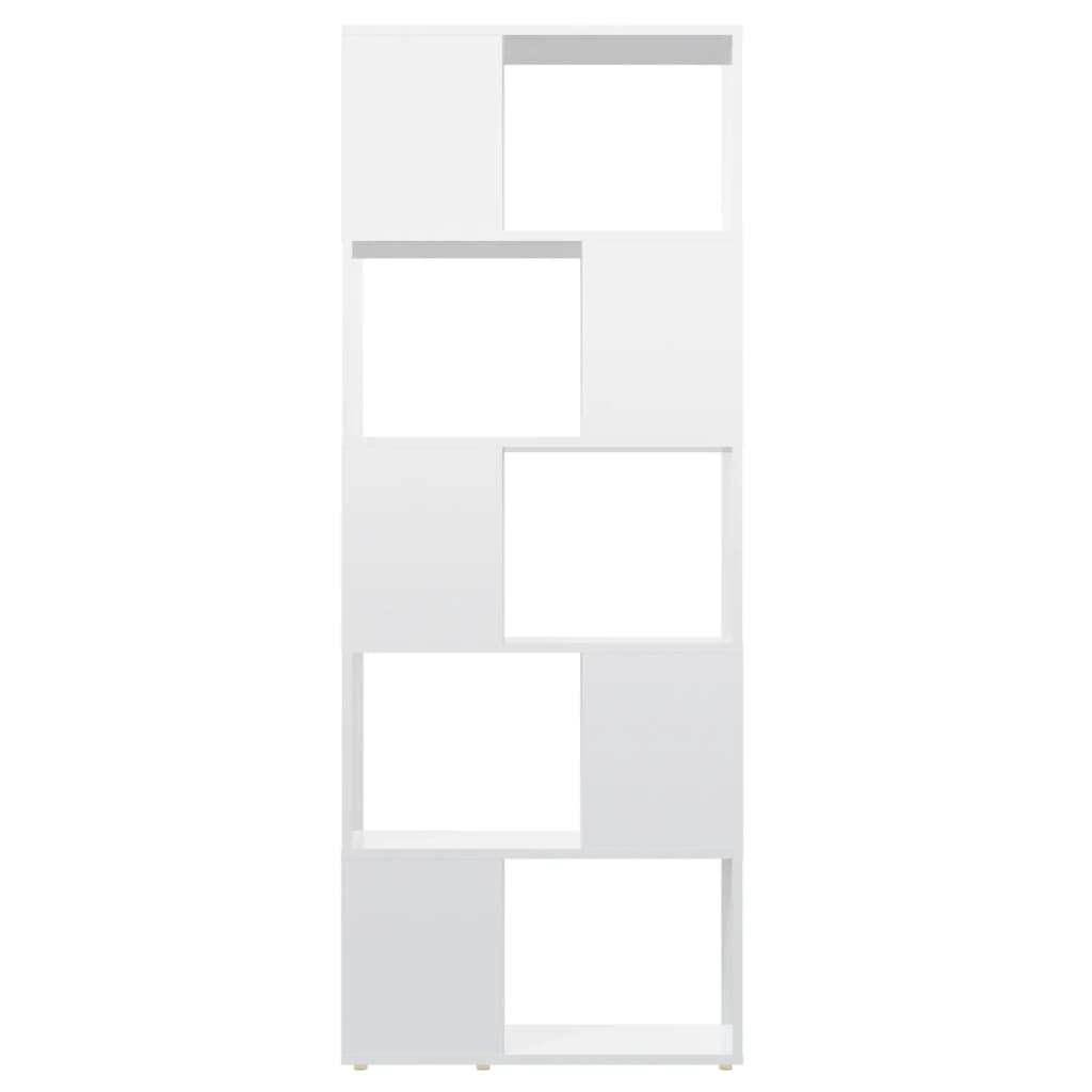 vidaXL Estantería divisor de espacios blanco con brillo 60x24x155 cm