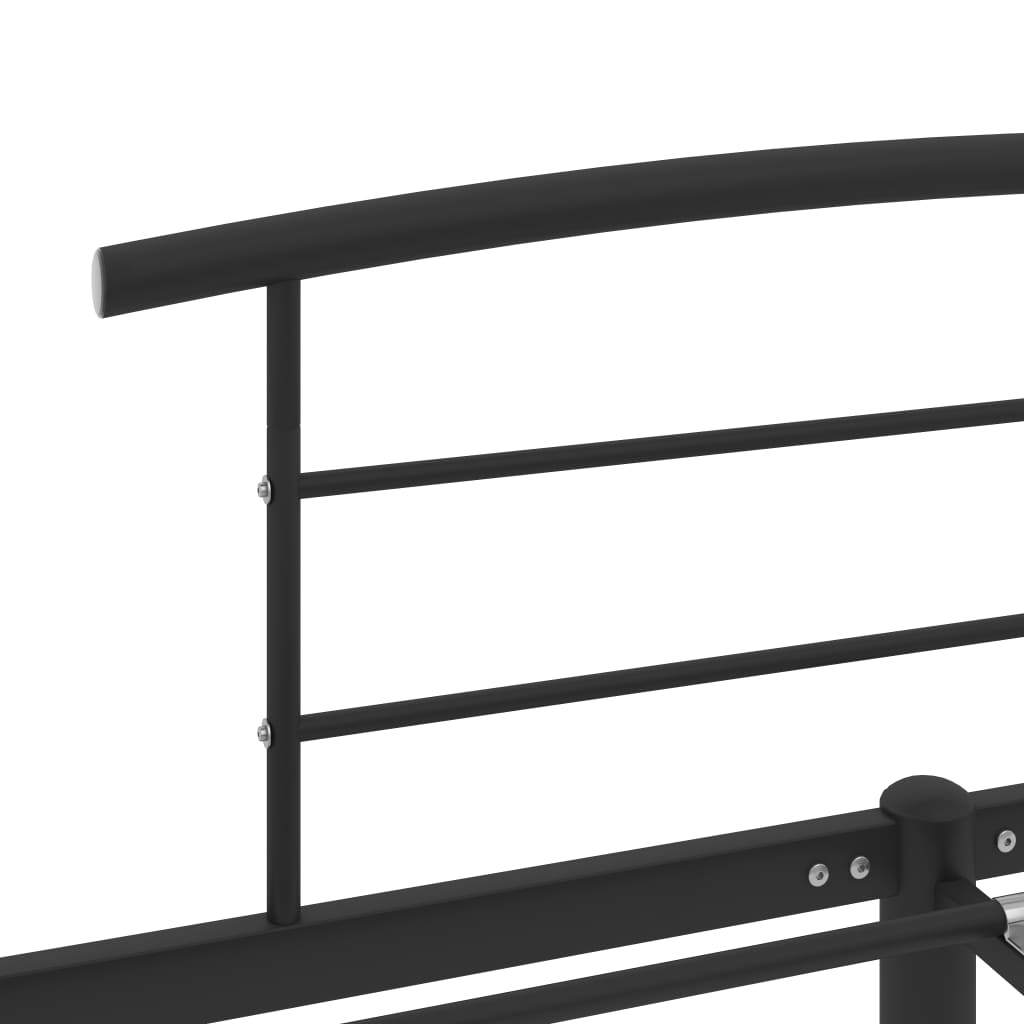 vidaXL Estructura de cama de metal negro 160x200 cm