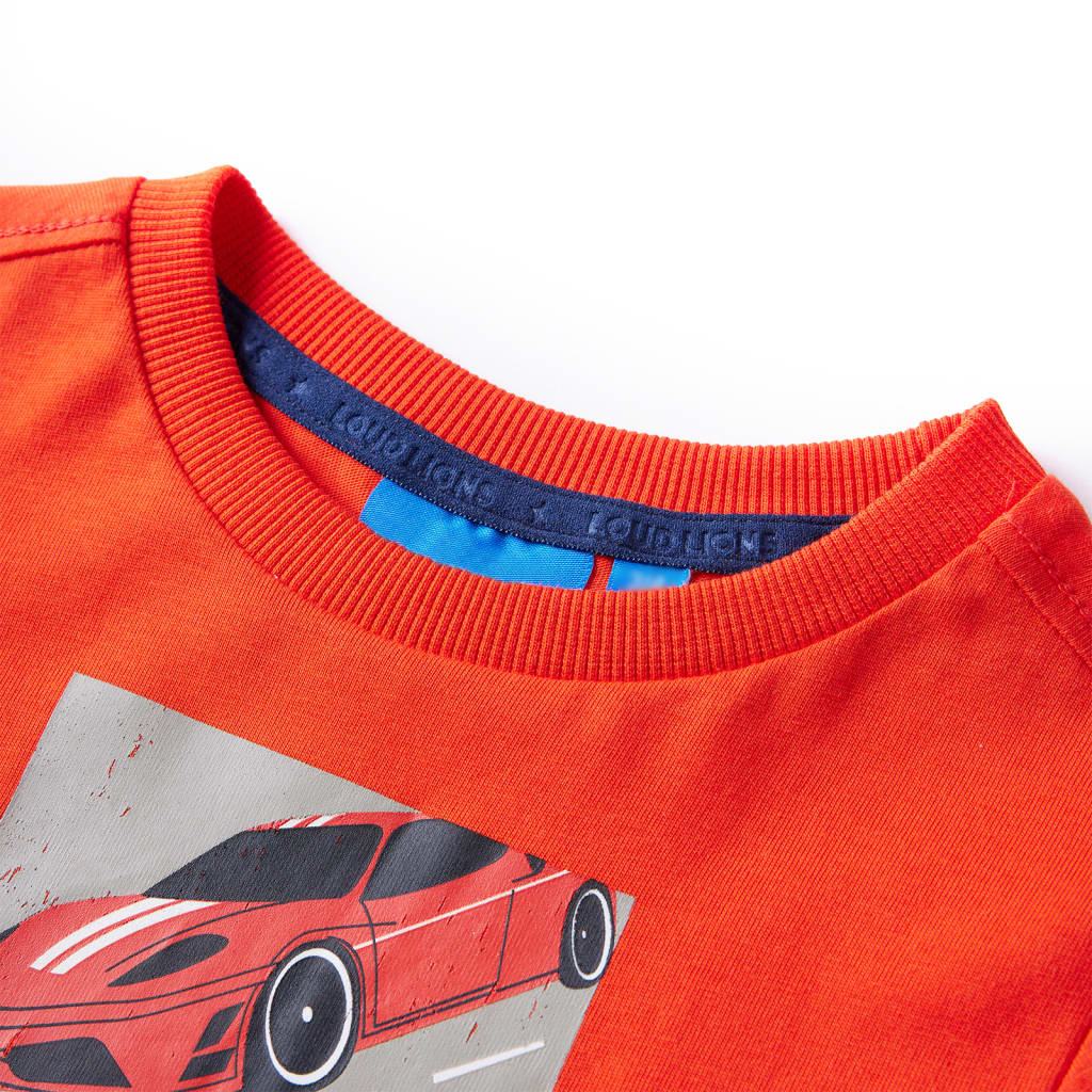 Camiseta infantil de manga larga naranja brillo 92