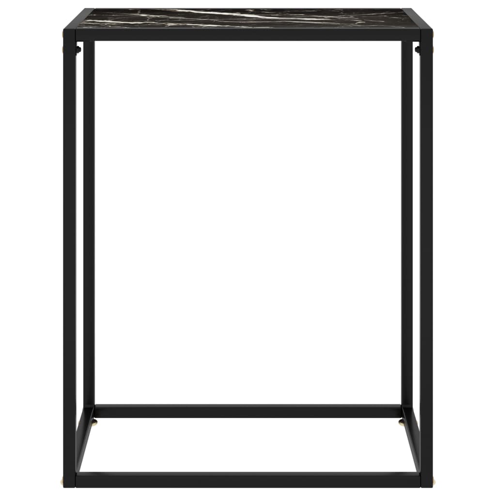 vidaXL Mesa consola vidrio templado negro 60x35x75 cm